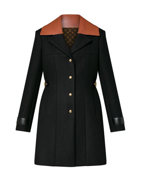 Louis Vuitton Leather Insert A-Line Coat