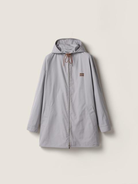 Miu Miu Single-breasted Panama cotton caban jacket