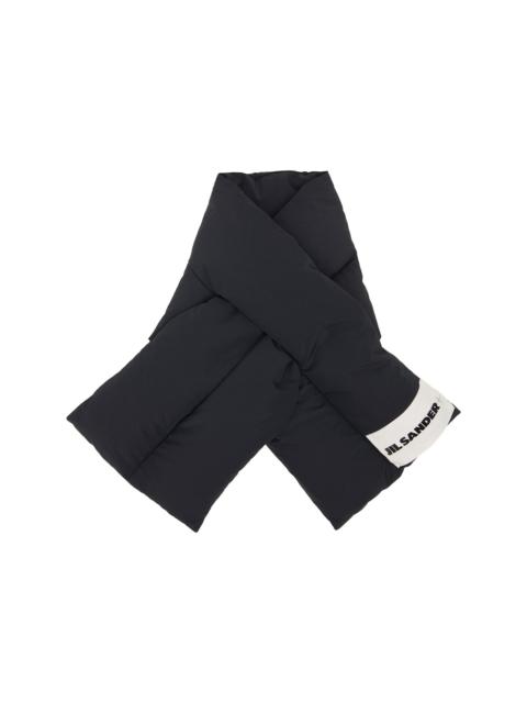 Jil Sander Black Down Scarf