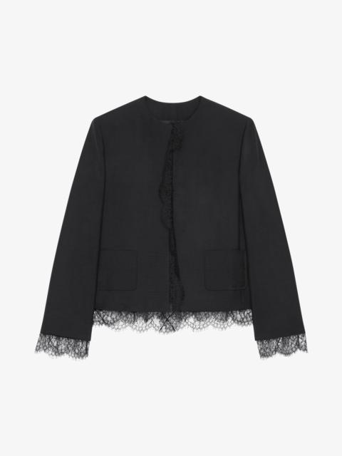 Givenchy JACKET IN WOOL AND MOHAIR WITH LACE