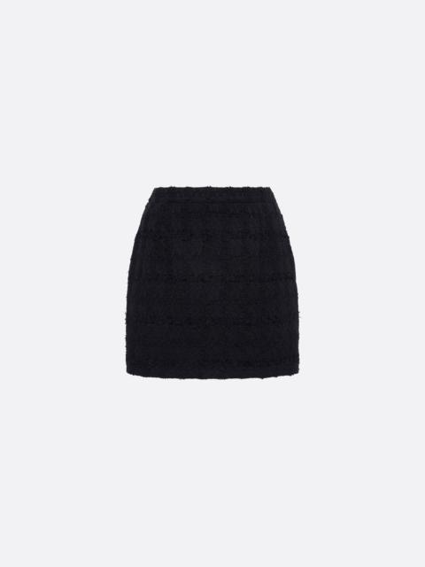 Alessandra Rich CHECK TWEED BOUCLÉ MINI SKIRT