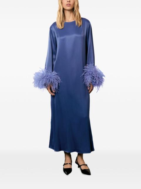 SLEEPER Suzi detachable-feathers maxi dress