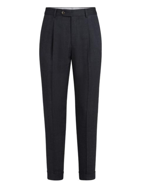 Brunello Cucinelli chevron pleated trousers