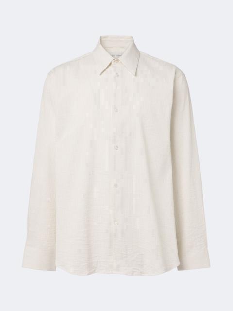 Studio Nicholson View striped cotton and linen shirt