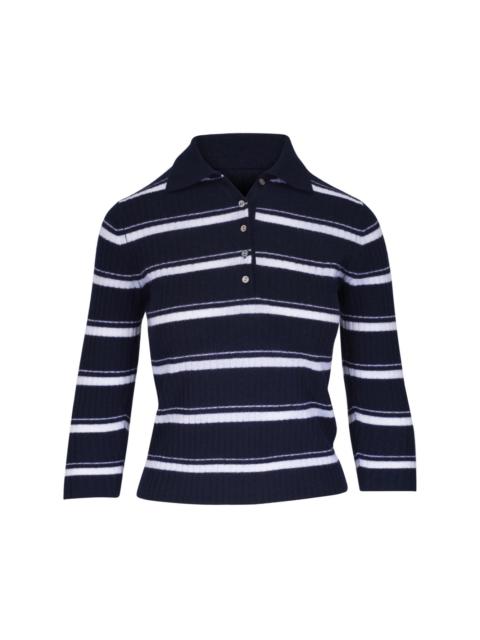 Vince striped polo jumper