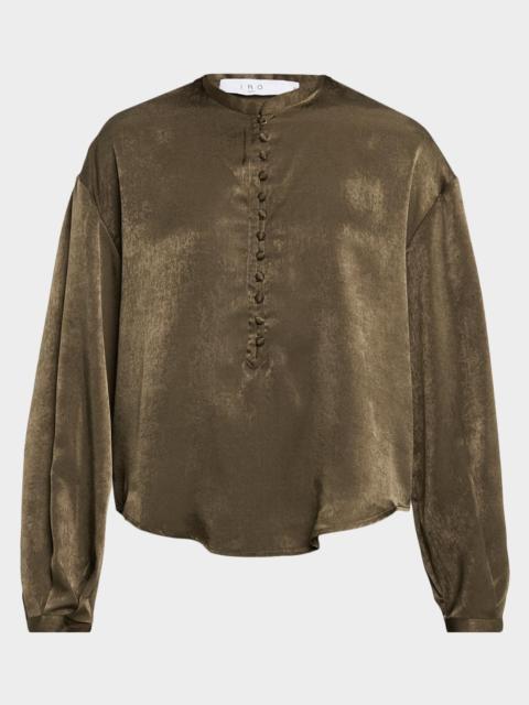 IRO Ezia Long-Sleeve Flutter Blouse