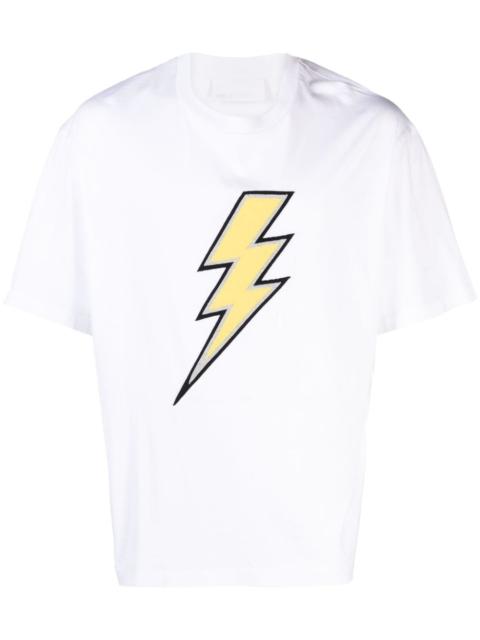Neil Barrett Thunderbolt-patch cotton T-shirt