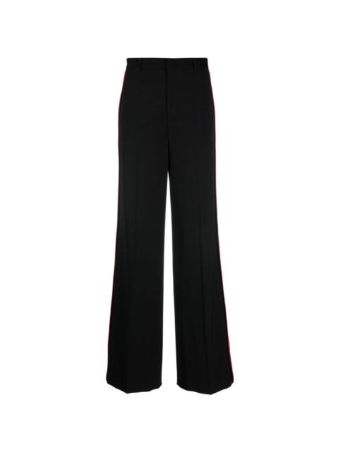 stripe-detailing tailored-cut trousers