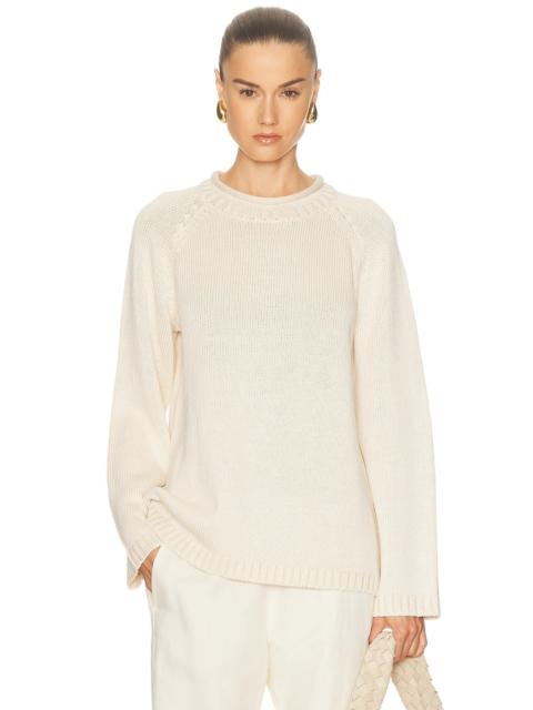 Loulou de Saison Zima Rolled Collar Raglan Sweater