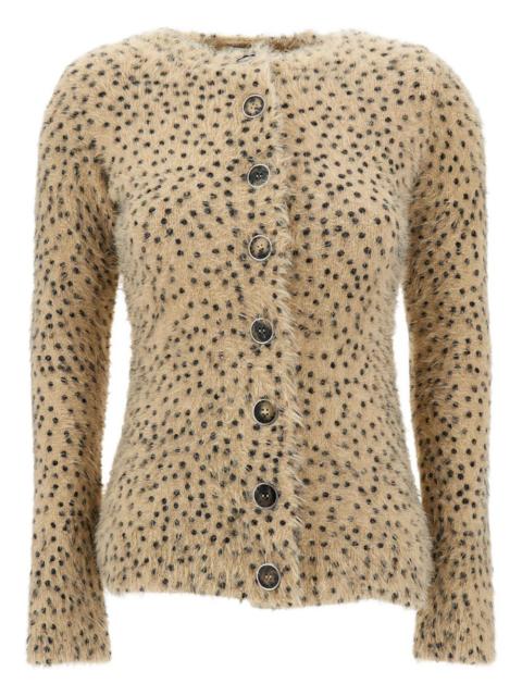 rabanne button dotted cardigan