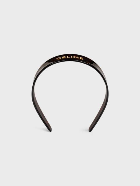 Celine Headband in Dark Havana Acetate and Brass with Gold finish