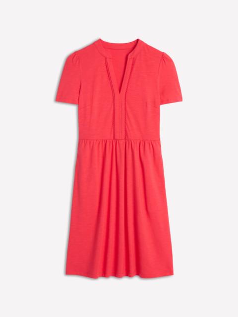 BODEN Naomi Short Jersey Dress-Strawberry Tart Red