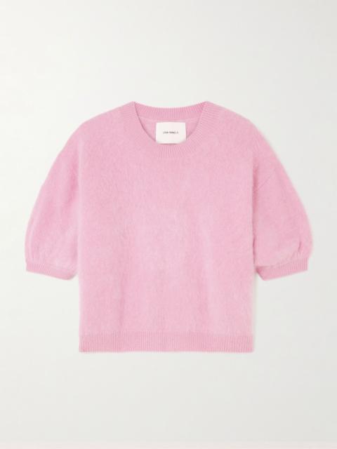 LISA YANG Juniper brushed cashmere sweater Pink