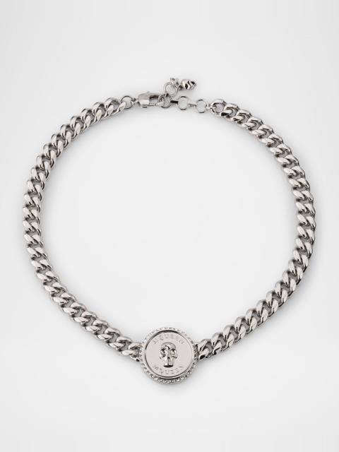 Alexander McQueen Men's Sovereign Skull Choker Chain Necklace