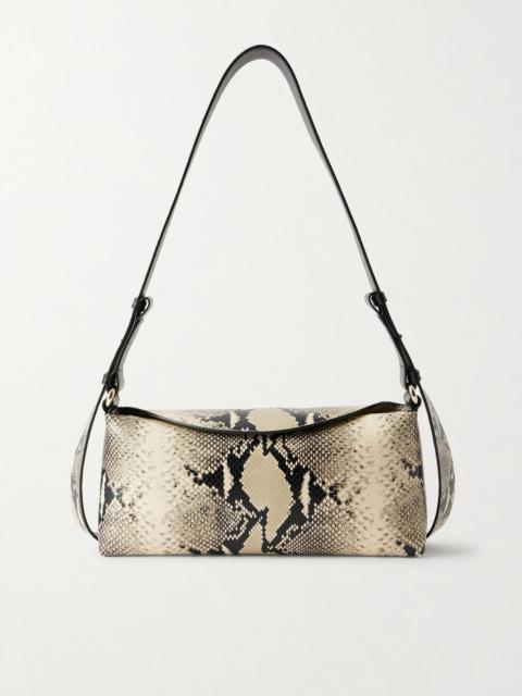 Erdem East West Bloom Snake-effect Leather Shoulder Bag