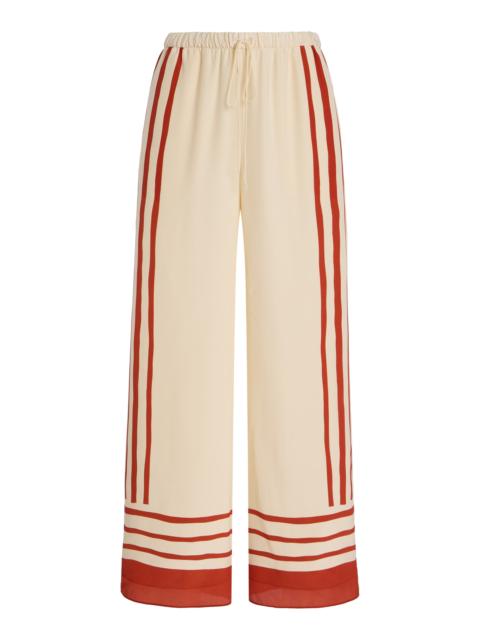 SIR. Exclusive Riviera Calla Silk Crepe de Chine Pants orange