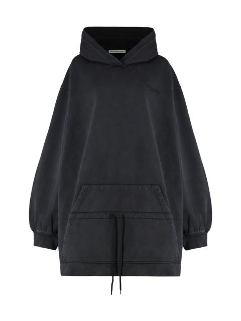 Alexander Wang Alexander Wang Hooded Cotton Dress — Black
