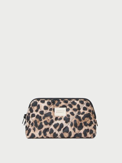 LOEFFLER RANDALL Georgette Brown/Leopard Mini Cosmetic Pouch