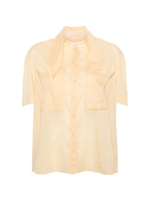 Lemaire attached-scarf cotton shirt