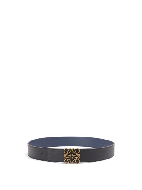 Reversible Anagram belt in soft grained calfskin and smooth calfskin