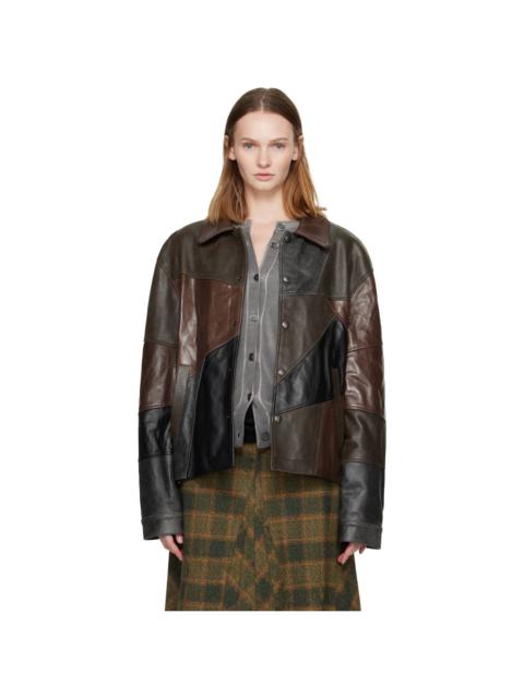 Andersson Bell Black & Brown Patchwork Leather Jacket