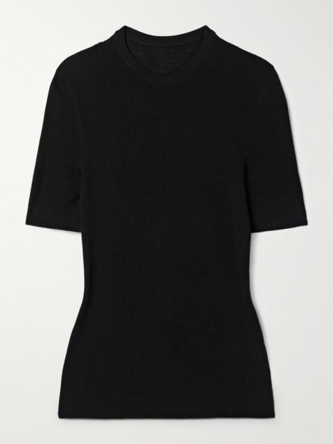 KHAITE Celina Ribbed Wool-blend Top