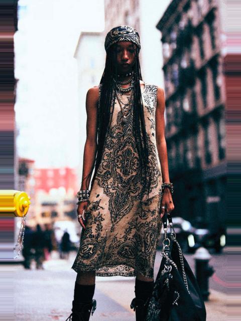 R13 KNEE-LENGTH SLEEVELESS MIDI