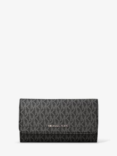 MICHAEL KORS Jet Set Large Signature Logo Tri-Fold Wallet