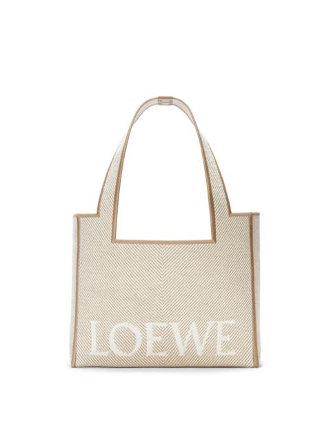 Loewe Medium LOEWE Font tote in jacquard canvas