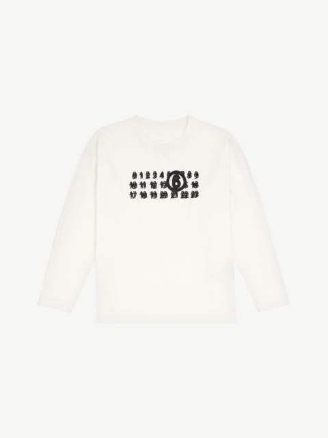 MM6 Maison Margiela Long-sleeve 3-layers print T-shirt