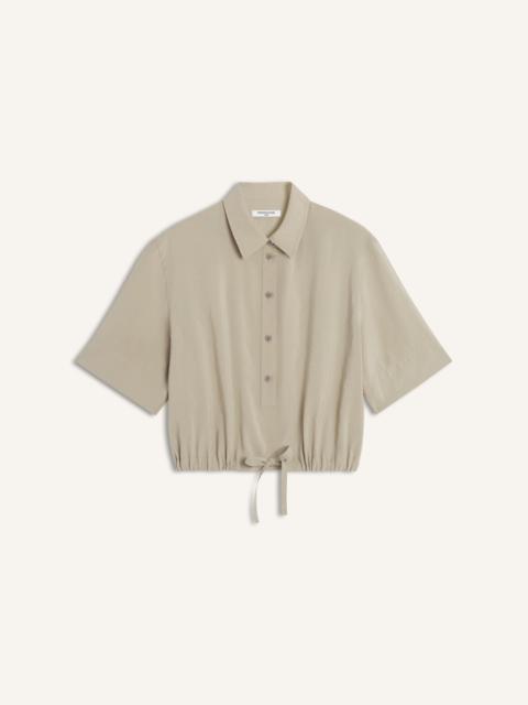Maison Kitsuné DRAWSTRING CROPPED SHIRT