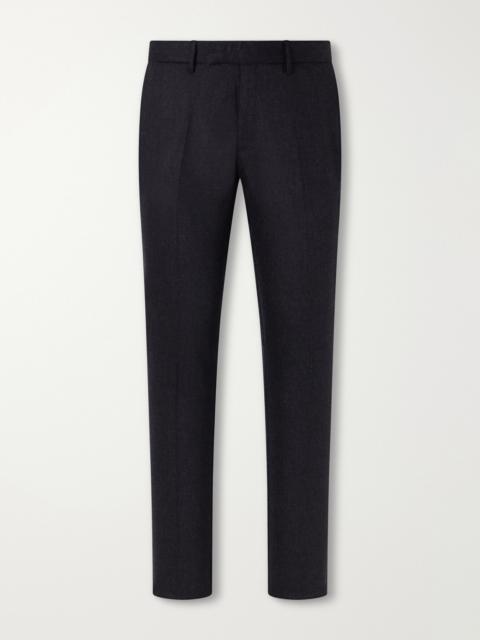Sunspel Straight-Leg Stretch Wool-Blend Flannel Trousers