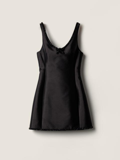 Miu Miu Embroidered silk and wool mini-dress