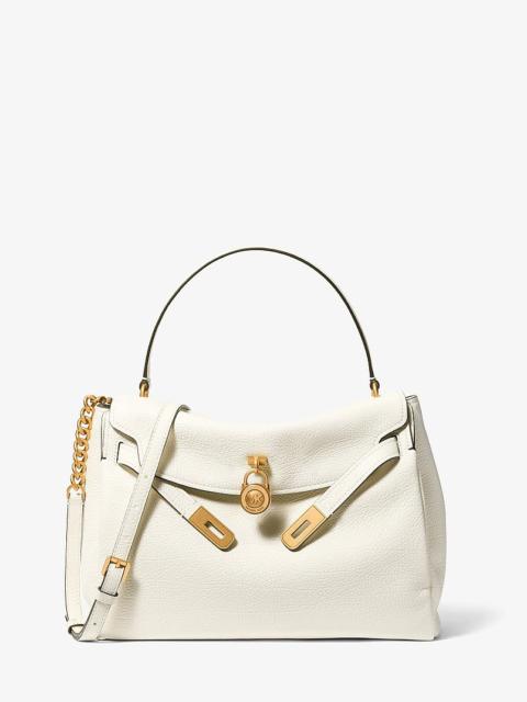 MICHAEL KORS Hamilton Moderne Large Textured Leather Slouchy Satchel