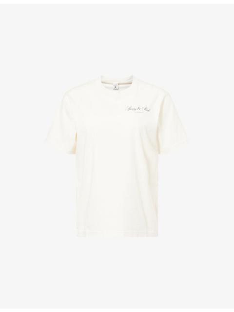 Sporty & Rich Vendome LA Brand-Print Cotton-Jersey T-Shirt