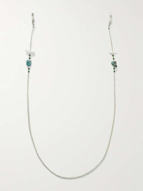 Kapital Silver-Tone, Turquoise and Shell Beaded Sunglasses Chain