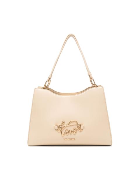 Moschino logo-lettering tote bag