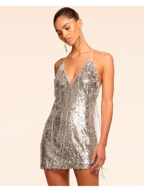 RAMY BROOK Annabelle Sequin Fringe Mini Dress