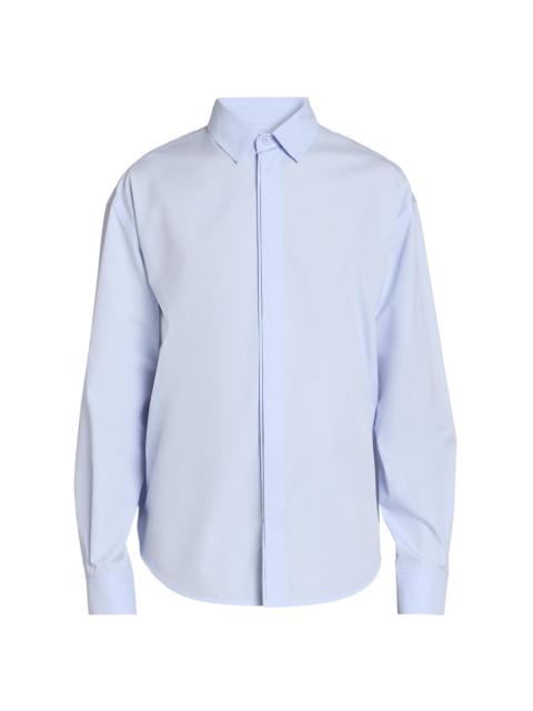 JACQUEMUS Men's Simon Cotton Button-Front Shirt - Diagonal Blue