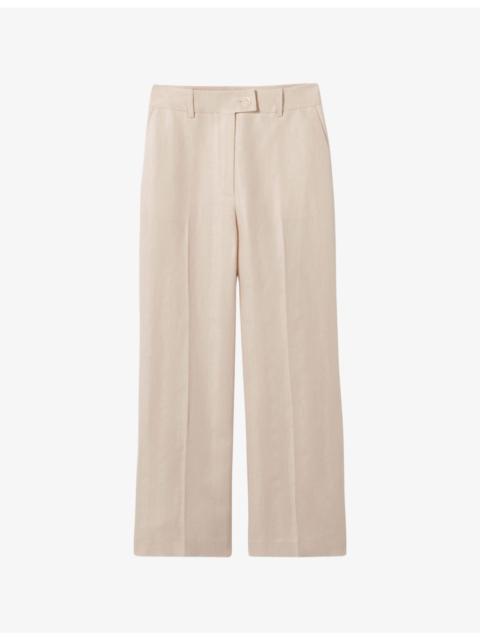 Claudie Pierlot Flared Mid-Rise Woven Trousers