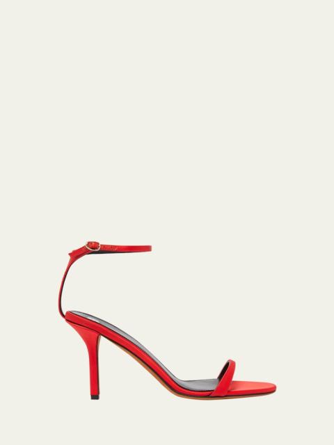 Proenza Schouler Slash Satin Ankle-Strap Sandals