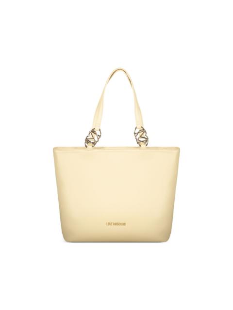 Moschino logo-plaque tote bag