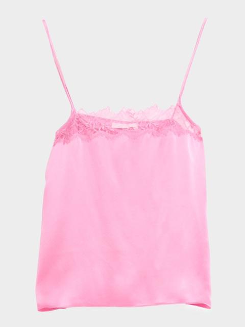 SABLYN Haya Silk Lace-Trim Top