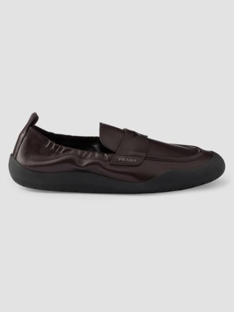 Prada Men's Speedrock Leather Loafers - Brown