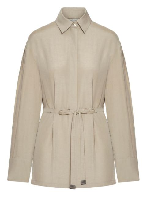 Max Mara belted utility shirt