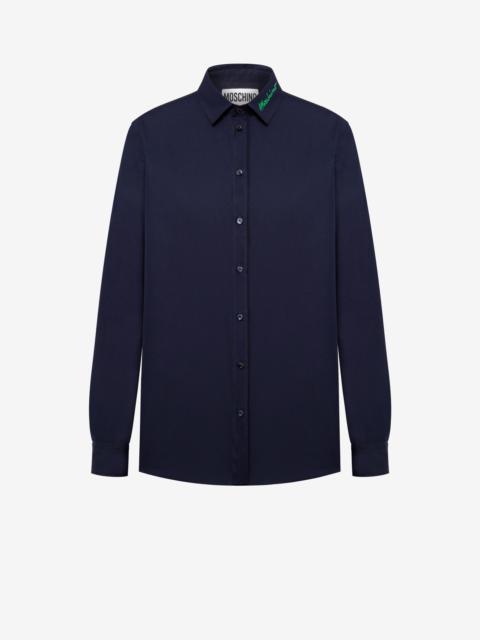Moschino POPLIN SHIRT WITH LOGO SIGNATURE
