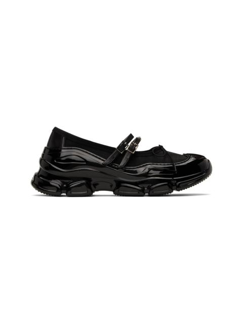 Simone Rocha Black Mesh Tracker Ballerina Flats