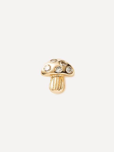 MISSOMA 14ct Gold Fine Diamond Mushroom Single Stud Earring