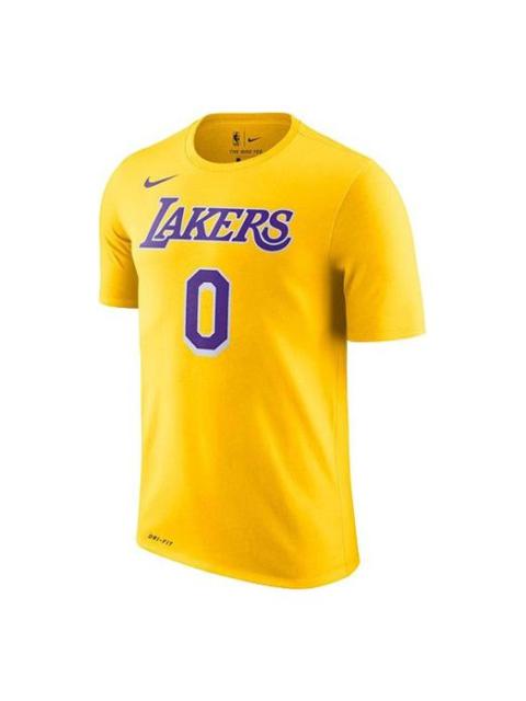 Nike NBA Kuzma lakers Team limited Jersey Short Sleeve Yellow AR4888-736