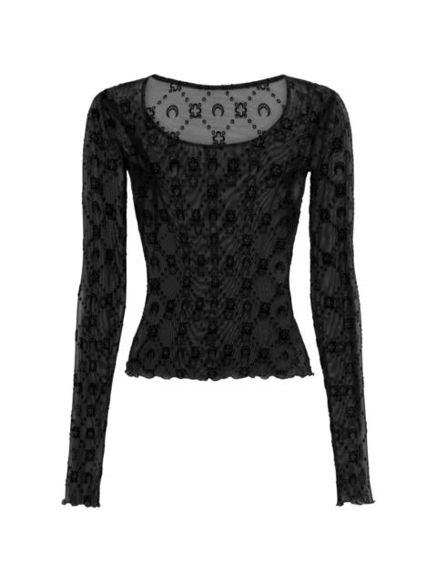 Marine Serre Moonogram mesh T-shirt